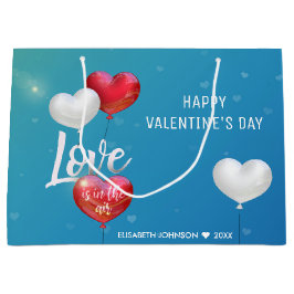 Liebe ist in der Luft Valentine Ballons - Geschenk Große Geschenktüte