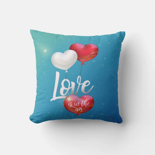 Liebe ist in der Luft Valentine Balloons - Kissen (Vorderseite)