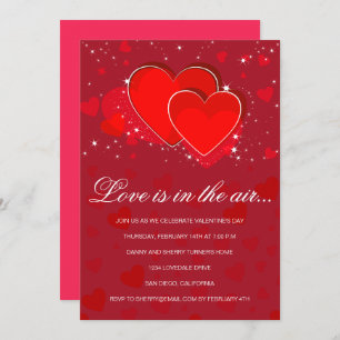 Liebe ist in der Luft Valentine Party Einladung