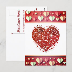 Liebe ist in der Luft" Valentinstag Card Postkarte