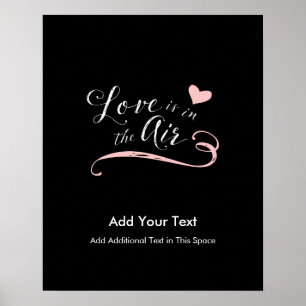 Liebe ist in der Luft - Valentinstag oder Hochzeit Poster