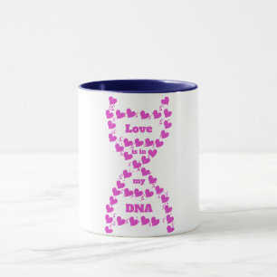 Liebe ist in meinem DNA-Becher - Individuelle Kera Tasse