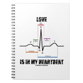 Liebe ist in meinem EKG-EKG-EKG-EKG Notizblock