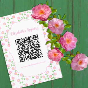 Liebe ist in voller Blüte Rosa Brautparty-Geschenk Begleitkarte