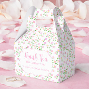 Liebe ist in voller Blüte Rosa Floral Brautparty Geschenkschachtel