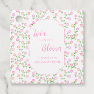Liebe ist in voller Blüte Rosafarbene Florale Hoch Geschenkanhänger