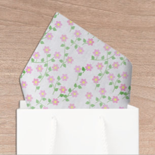 Liebe ist in voller Blüte Rosafarbene Florale Hoch Seidenpapier