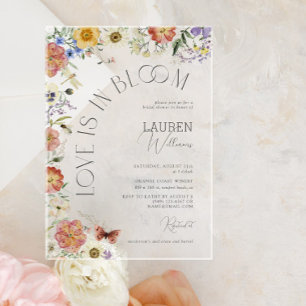 Liebe ist in voller Blüte - Wildblumen-Hochzeitsdu Acryleinladungen
