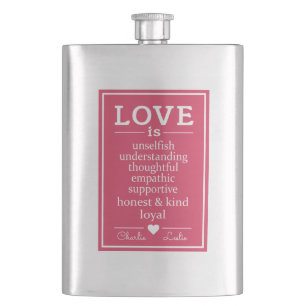 Liebe ist ...individuelle Name Flasche Flachmann
