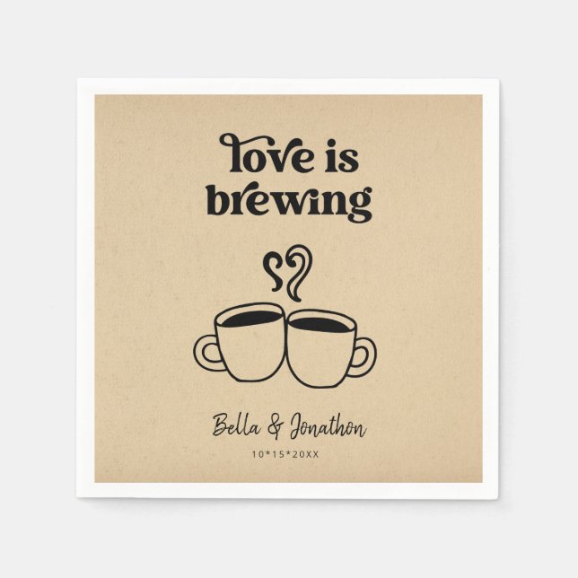 Liebe ist Kaffee brächten / Tee Napkin Serviette (Vorderseite)