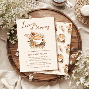 Liebe ist Kaffee Brautparty Einladung