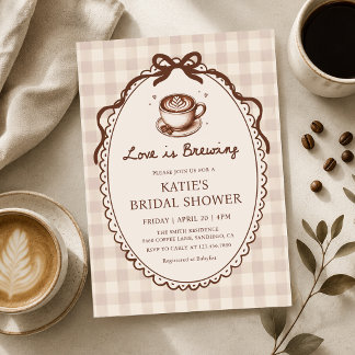 Liebe ist Kaffee Brautparty-Einladung Einladung