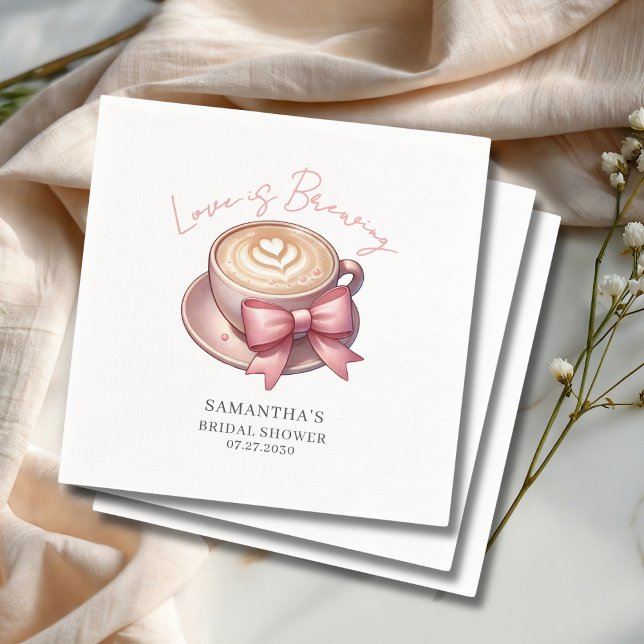 Liebe ist Kaffee Brautparty  Serviette (Von Creator hochgeladen)