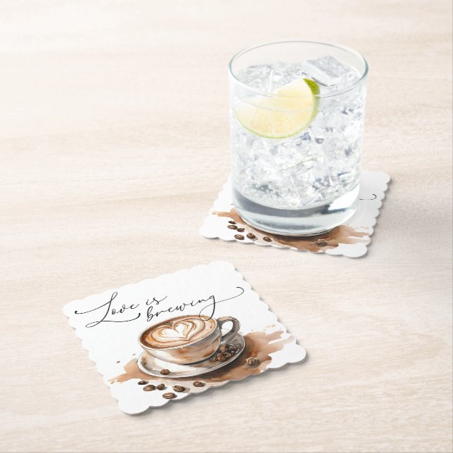Liebe ist Kaffee Brautparty Untersetzer (Vor Ort)