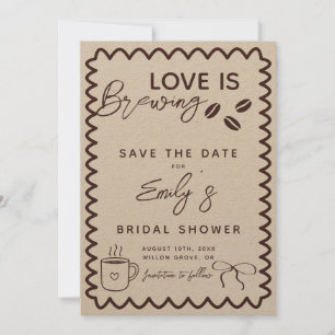 Liebe ist Kaffee-Thema Brautparty Save The Date