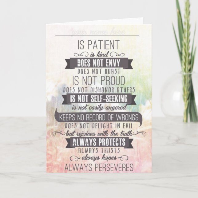 Liebe ist… karte (Vorderseite)