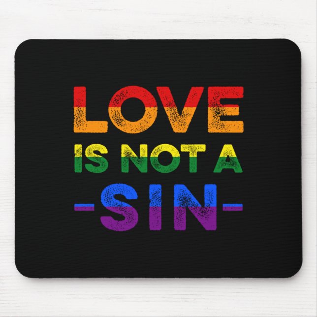 Liebe ist kein Sin Bisexuell Homosexuell LGBTQ Bi  Mousepad (Vorne)