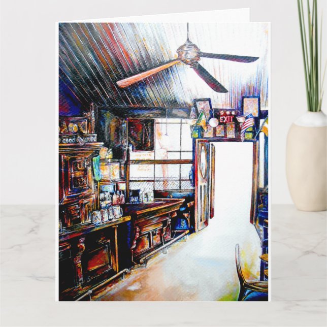 "Liebe ist keine Mauer, es ist eine Brücke" Gemäld Karte (Vorderseite)