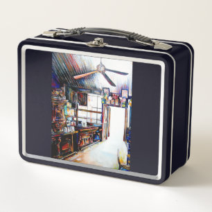 Liebe ist keine Mauer, sondern eine Brücke Metall Brotdose