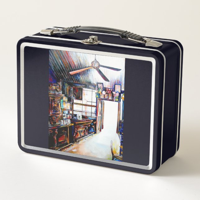 Liebe ist keine Mauer, sondern eine Brücke Metall Brotdose (Vorderseite)