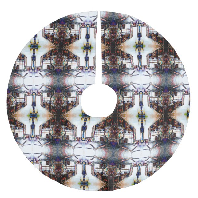 Liebe ist keine Mauer, sondern eine Brücke Polyester Weihnachtsbaumdecke (Vorderseite)