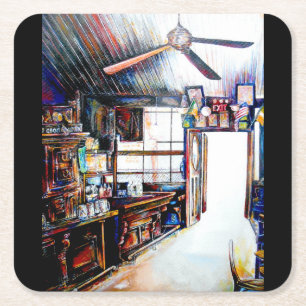 Liebe ist keine Mauer, sondern eine Brücke Rechteckiger Pappuntersetzer