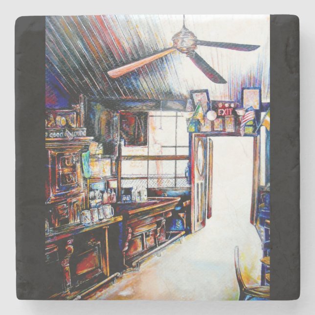 Liebe ist keine Mauer, sondern eine Brücke Steinuntersetzer (Vorderseite)