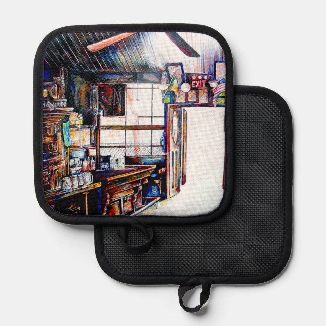 Liebe ist keine Mauer, sondern eine Brücke Topflappen (Vorderseite/Rückseite)