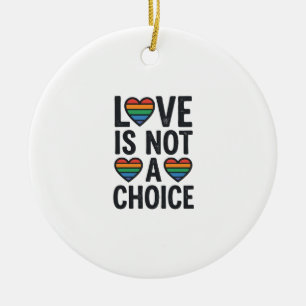 Liebe ist keine Wahl Regenbogen Stolz Vintage-Shir Keramik Ornament