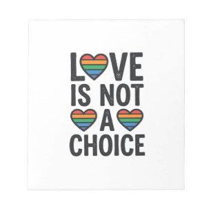 Liebe ist keine Wahl Regenbogen Stolz Vintage-Shir Notizblock