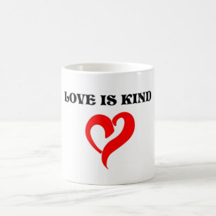 "LIEBE IST KIND" HERZ KAFFEETASSE
