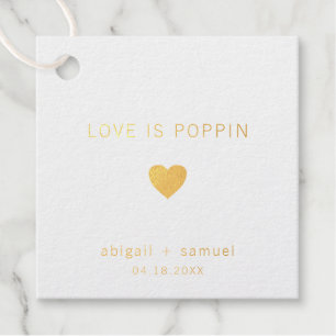 Liebe ist knall Modern Goldfolie Hochzeit Geschenkanhänger