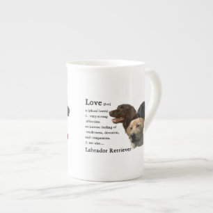 Liebe ist Labrador Retriever Geschenke Prozellantasse