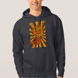 Liebe ist laut, kühne Comic-Style-Aussage Hoodie