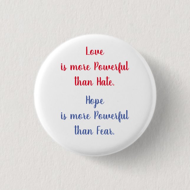 Liebe ist leistungsfähiger button (Vorderseite)