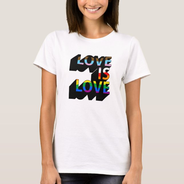 Liebe ist Liebe 3D T-Shirt (Vorderseite)