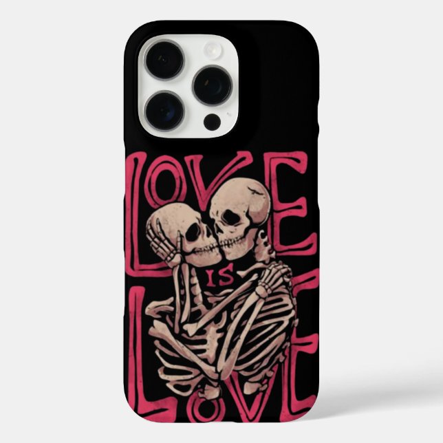 Liebe ist Liebe Ästhetische Skelettphonecase Case-Mate iPhone Hülle (Rückseite)