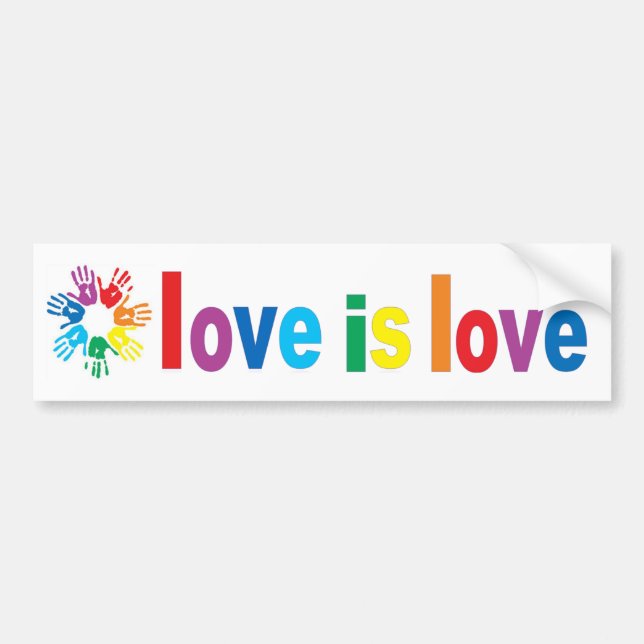 Liebe ist Liebe Autoaufkleber (Vorne)