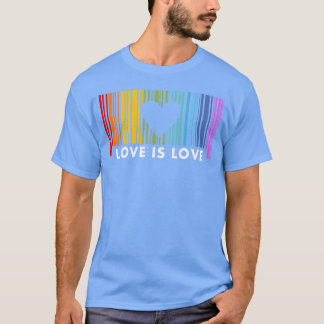 Liebe ist Liebe Barcod Regenbogen Mädchen T-Shirt