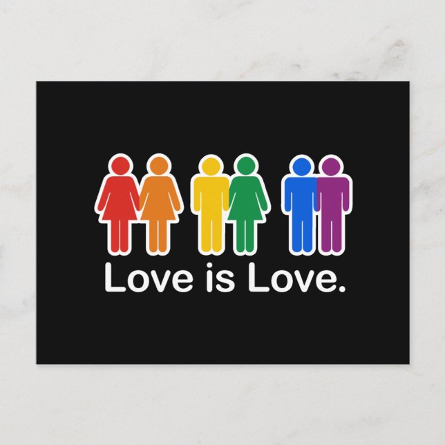 LIEBE IST LIEBE BASIC POSTKARTE (Vorderseite)