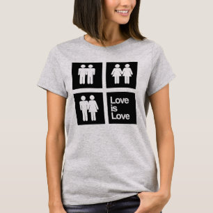 Liebe ist Liebe Blöcke T-Shirt