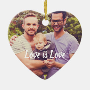 Liebe ist Liebe Custom Foto Keramik Ornament