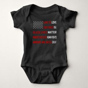 Liebe ist Liebe-dunkler Baby-Bodysuit Baby Strampler
