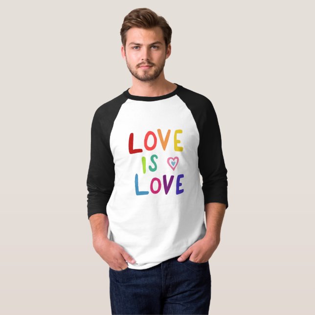 LIEBE IST LIEBE Farbenfrohe Regenbogenforelle T-Shirt (Vorne ganz)