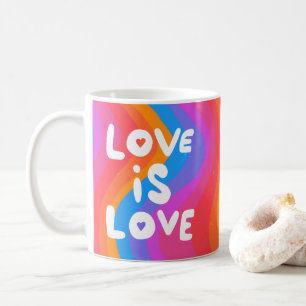 LIEBE IST LIEBE Farbenfroher Regenbogen Gay Pride Kaffeetasse