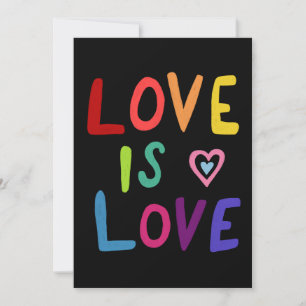 LIEBE IST LIEBE Farbiger Regenbogen Schwule Stolz  Karte