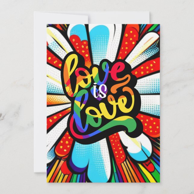 Liebe ist Liebe Feiertagskarte (Vorderseite)