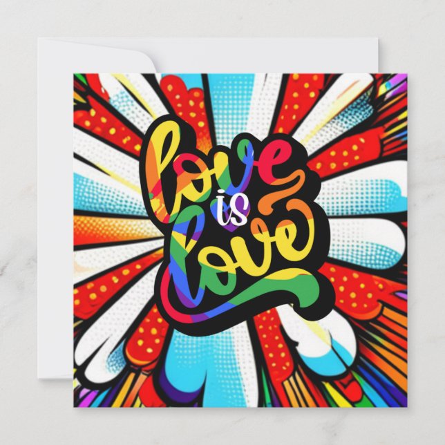 Liebe ist Liebe Feiertagskarte (Vorderseite)
