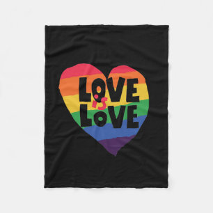 Liebe ist Liebe Fleecedecke
