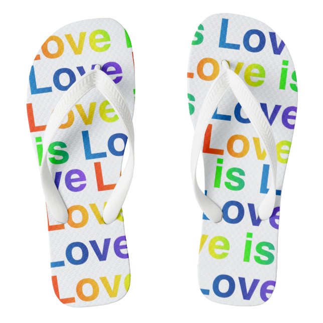 Liebe ist Liebe-Flip-Flops Flip Flops (Fußbett)